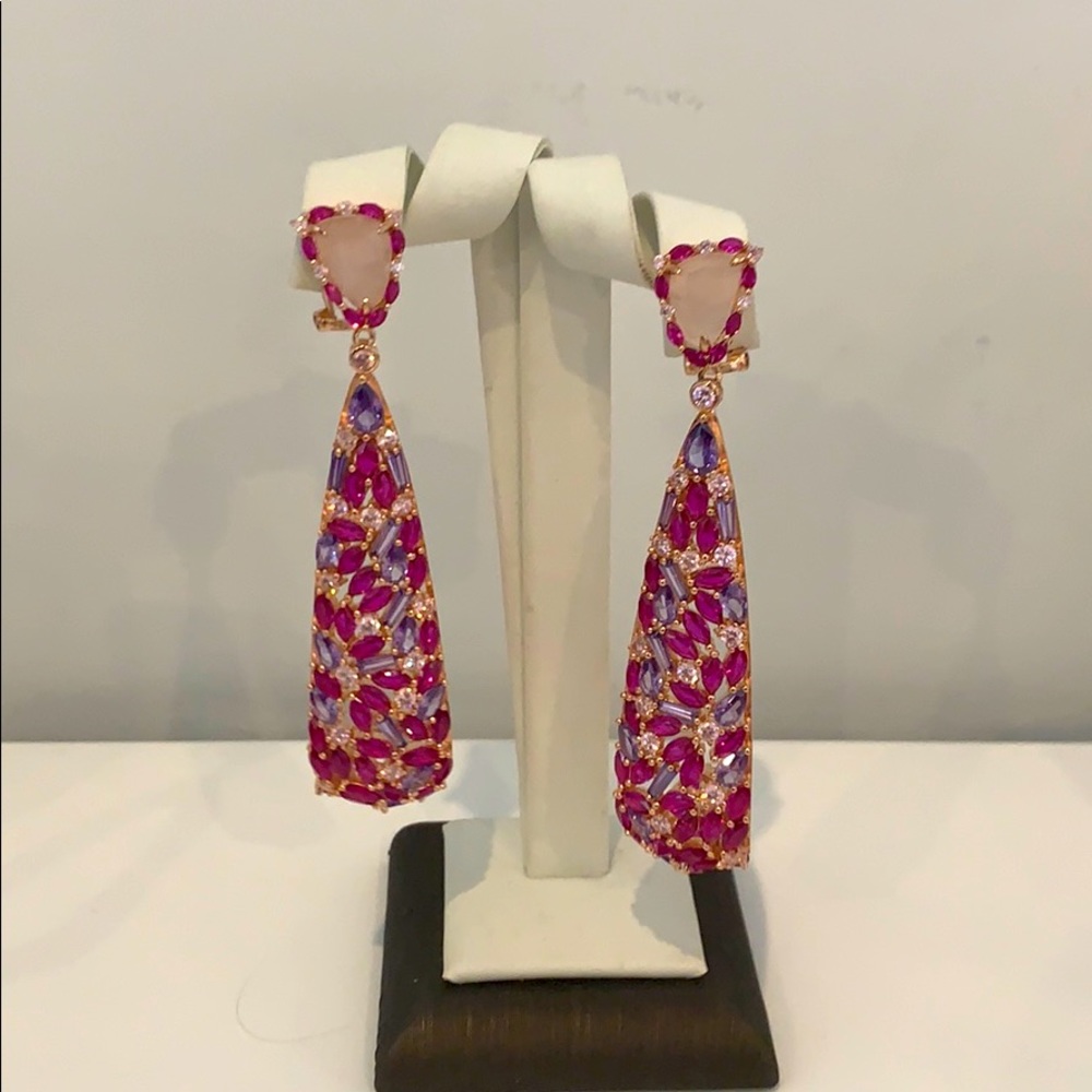 Sterling silver and gemstone earrings